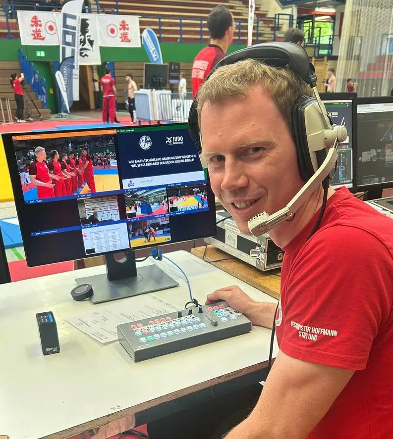 Markus Thomas beim Live Stream der Judo Bundesliga.